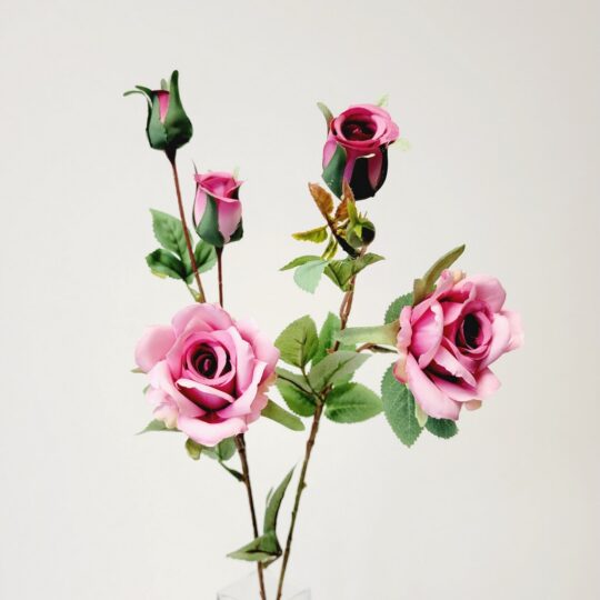 Rose 25" Spray x2 w/buds - Pink