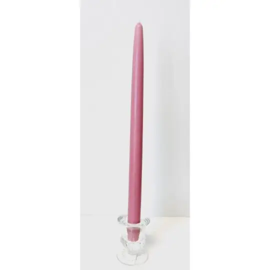 Pack/12 12" Taper Candle - Dusty Pink