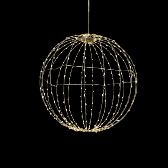 10"D METAL WIRE BALL x96 LIGHTS - WARM YELLOW