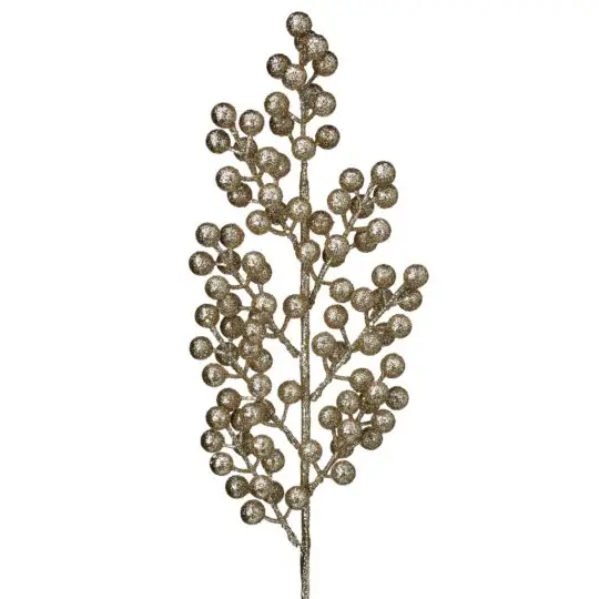 Glitter Berry 24" Spray - Champagne