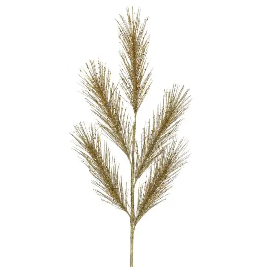 Glitter Pine 30" Spray - Gold