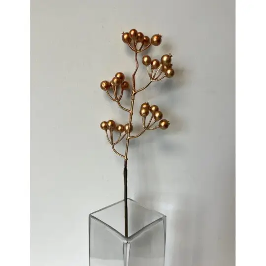 Metallic Berry 22" Spray - Copper