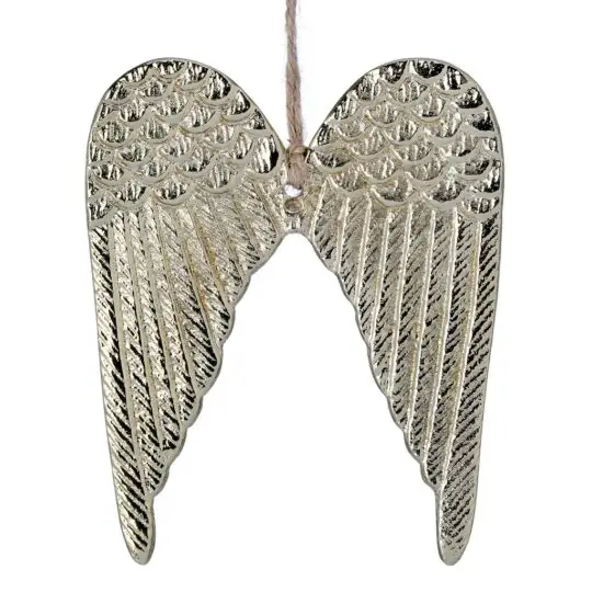 Aluminum 4.5" Angel Wings Ornament - Gold