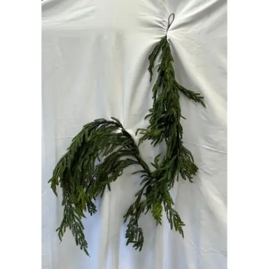 Real Touch Norfolk Dripping 5' Garland - Green