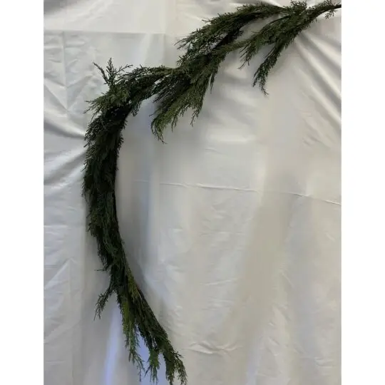 Real Touch Long Cedar 6' Garland - Green