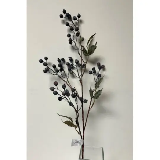 Berry Spray 30" with Leaves - Blue