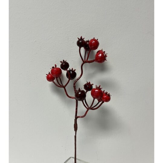 Hawthorn Berry 12" Pick - Red