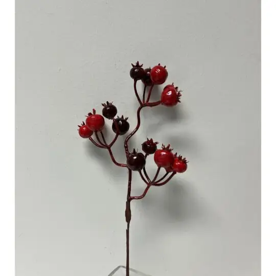 Hawthorn Berry 12" Pick - Red