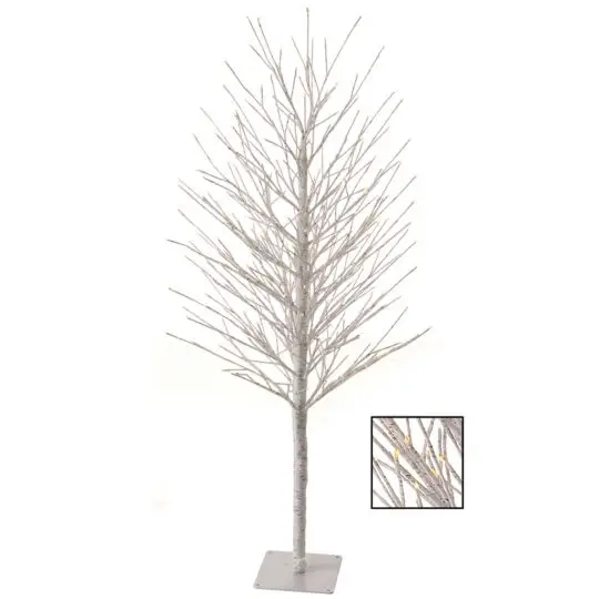 LED Plug in 4' Birch Tree 450 Lights - White