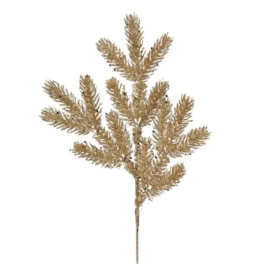 Glitter Spruce 21" Spray - Champagne
