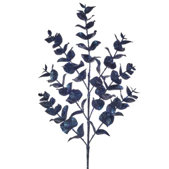 Glitter Eucalyptus 25" Spray - Midnight Blue