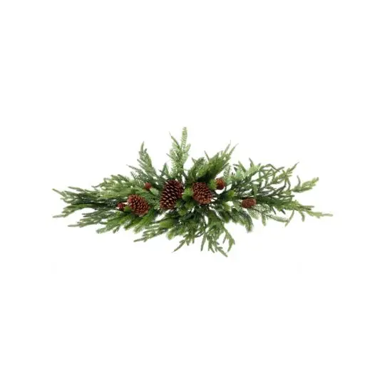 Real Touch Norfolk/Spruce/Juniper 42" Swag - Green