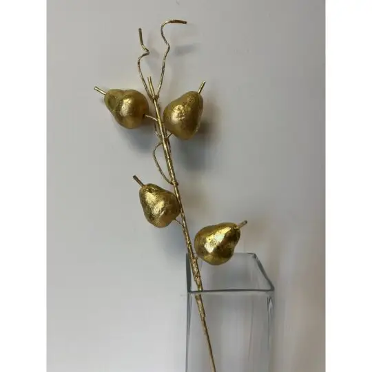 Metallic Pear Spray x4 23" - Gold