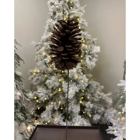 Large 5" Pine Cone on 6" Pick - Brown
