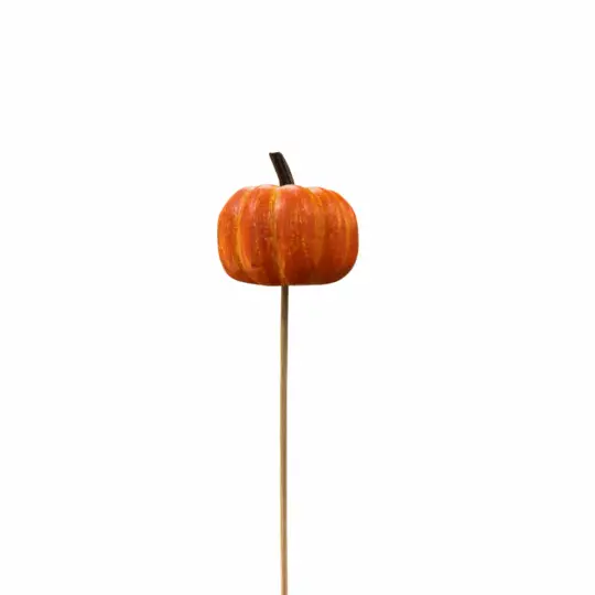 3" Pumpkin on 18" Stake - Orange