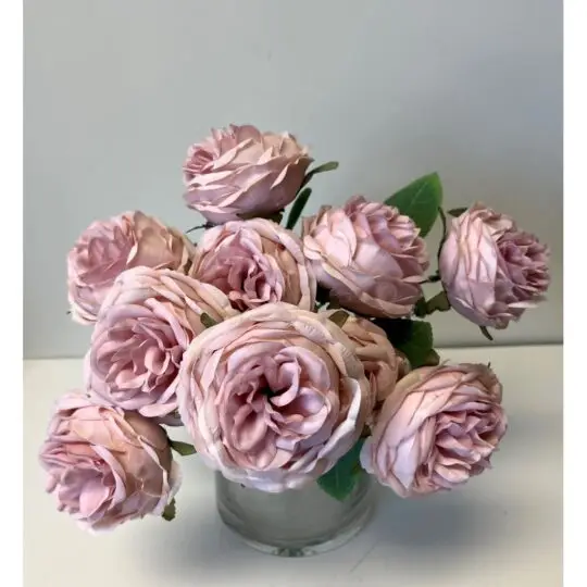 Rose 19" Bush  x10 heads - Dusty Pink