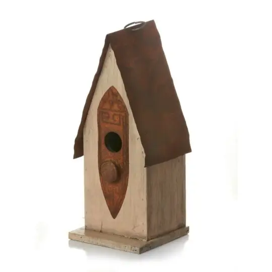 Wooden 12"H Nordic Birdhouse - Brown