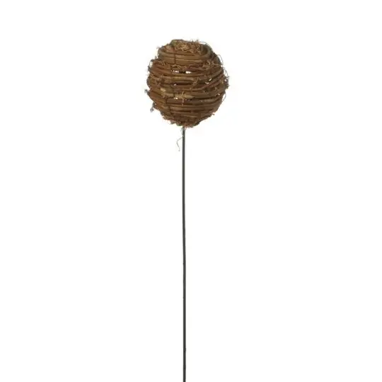 Grapevine 3" Ball on 12" Stake - Brown