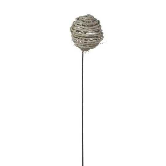 Grapevine 3" Ball on 12" Stake - White