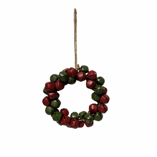 Bell Wreath 6" - Red/Green