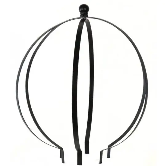 Metal Round 20" Orb for Planter - Black