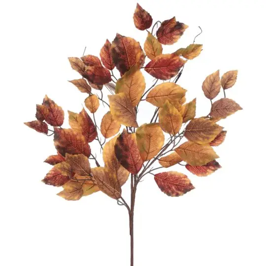Harvest Aspen Leaf 34" Branch - Brown/Yellow/Red