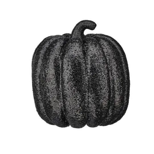 Glitter 5" Pumpkin - Black