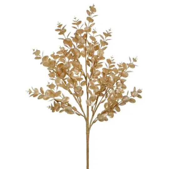 Pearlized Eucalyptus Spray 27" - Champagne