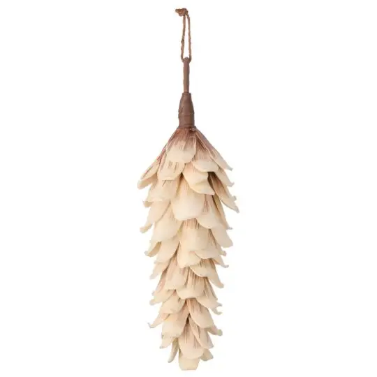 Foam Pine Cone 21" - Cream/Brown