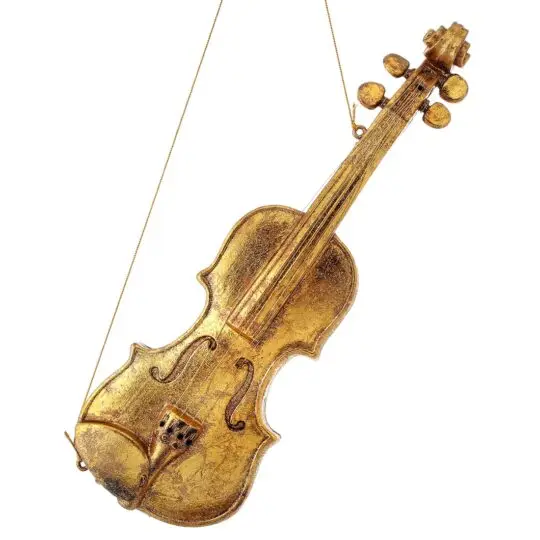Gilded Violin Ornament 16" - Gold