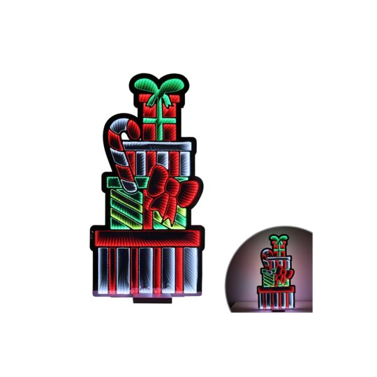 Infinity Illuminated Mirror Gift Box Display 45" - / Silver/Multi