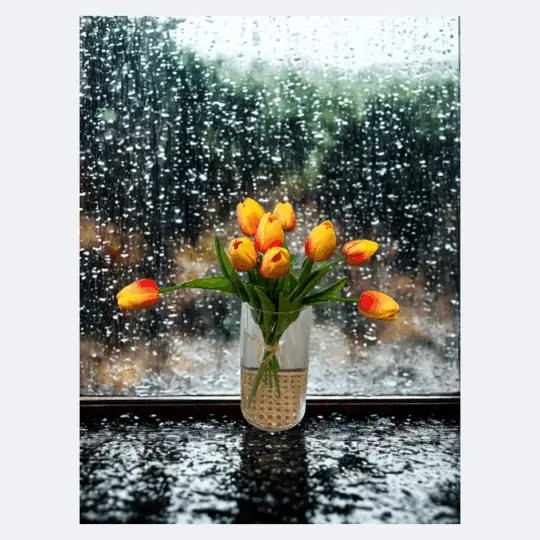 Real Touch Dutch Tulip 13" Bundle x9 - Orange