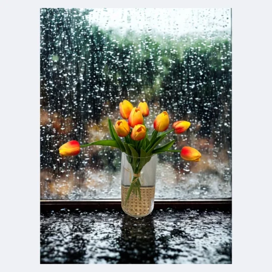 Real Touch Dutch Tulip 13" Bundle x9 - Orange