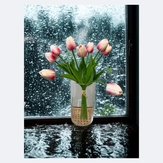 Real Touch Dutch Tulip 13" Bundle x9 - Pink