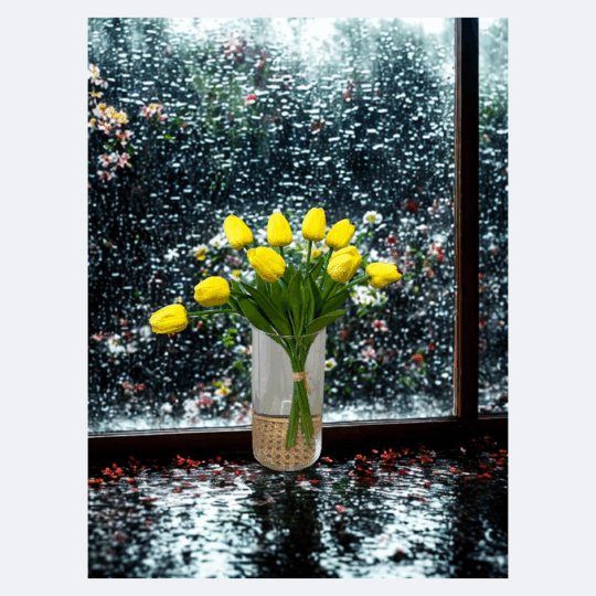 Real Touch Dutch Tulip 13" Bundle x9 - Yellow