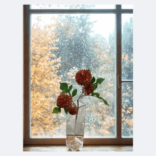 Echinops Spray 22.5" - Burgundy