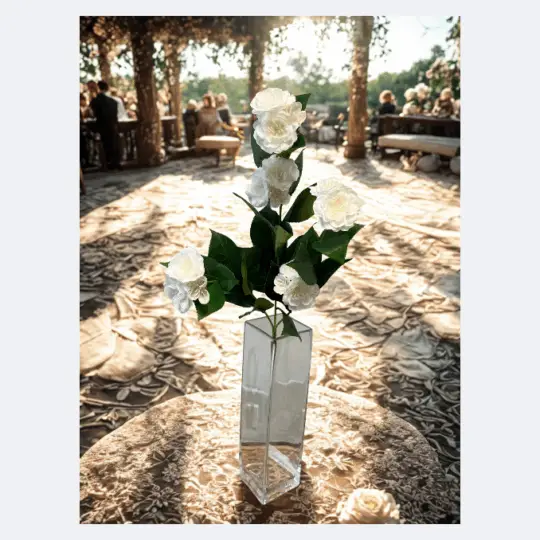 Plum Blossom Spray  25" - White