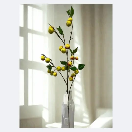 Mini Apple Branch with Leaves 34" - Green/Red