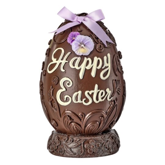 Resin Chocolate Easter Egg 8.5" - Brown