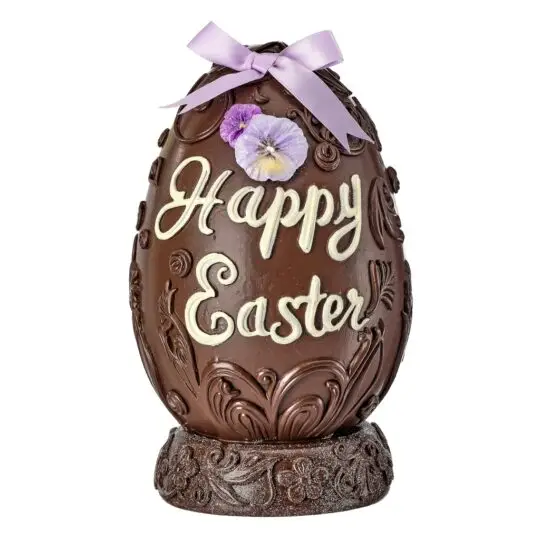 Resin Chocolate Easter Egg 8.5" - Brown