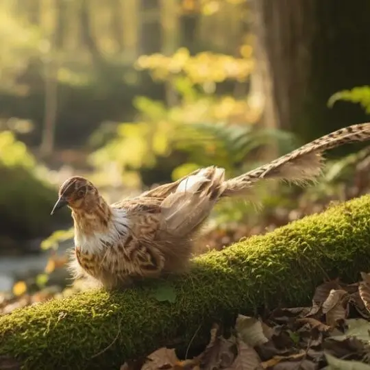 Feather Quail on Clip 11" - Brown