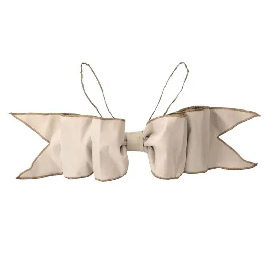 Velvet Bow 6"x16"x24" - Ivory/Gold