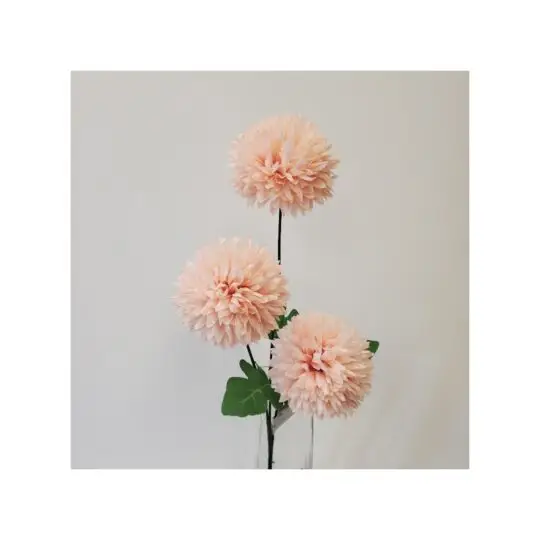 Pom Flower 27" Spray x3 Heads  - Blush