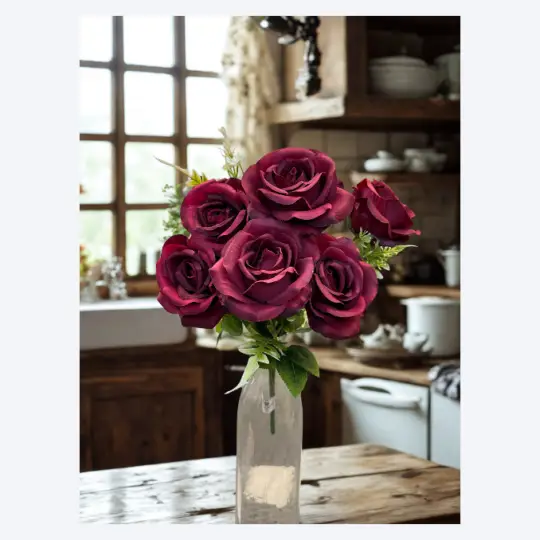 Rose Bush x7 - Burgundy