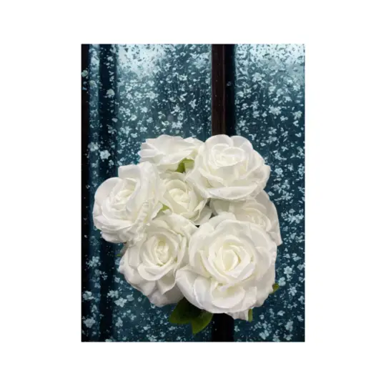 Rose Bush 17" x7 - White