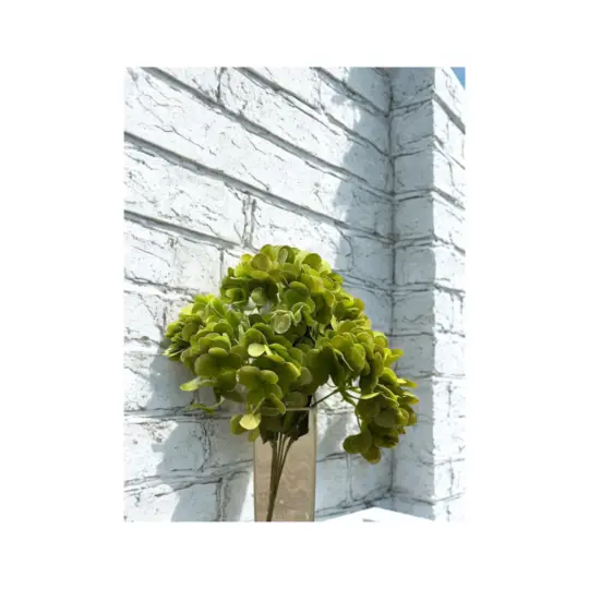Real Touch Hydrangea Bush 18" x5 - Green