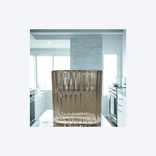 Glass Oval Cylinder 6.6"H 6"W - Clear