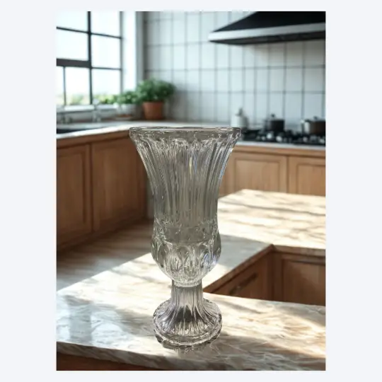 Glass Crystal Urn 11.5"H 5.5"D - Clear