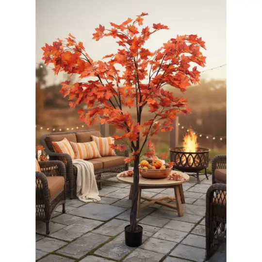 Potted 7' Canadian Maple Leaf Tree - Orange