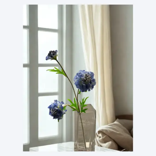Scabiosa Spray 22" x3 - Blue